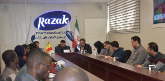 حضور یک هیات آفریقایی در ایران و بازدید از ظرفیتها و توانمندیهای شرکت لابراتوارهای رازک
